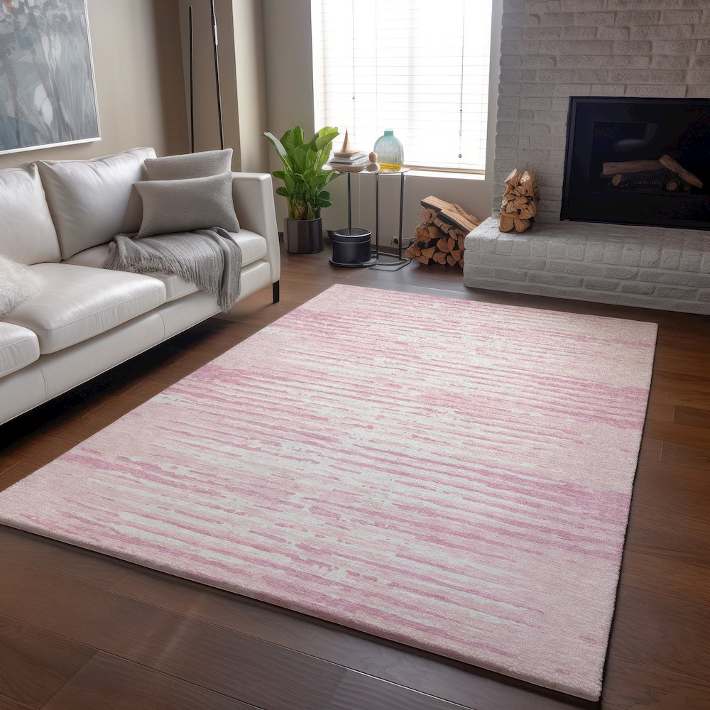 Premium Machine Washable Mayfield AMF888 Pink 10' x 14' Rug. Picture 6
