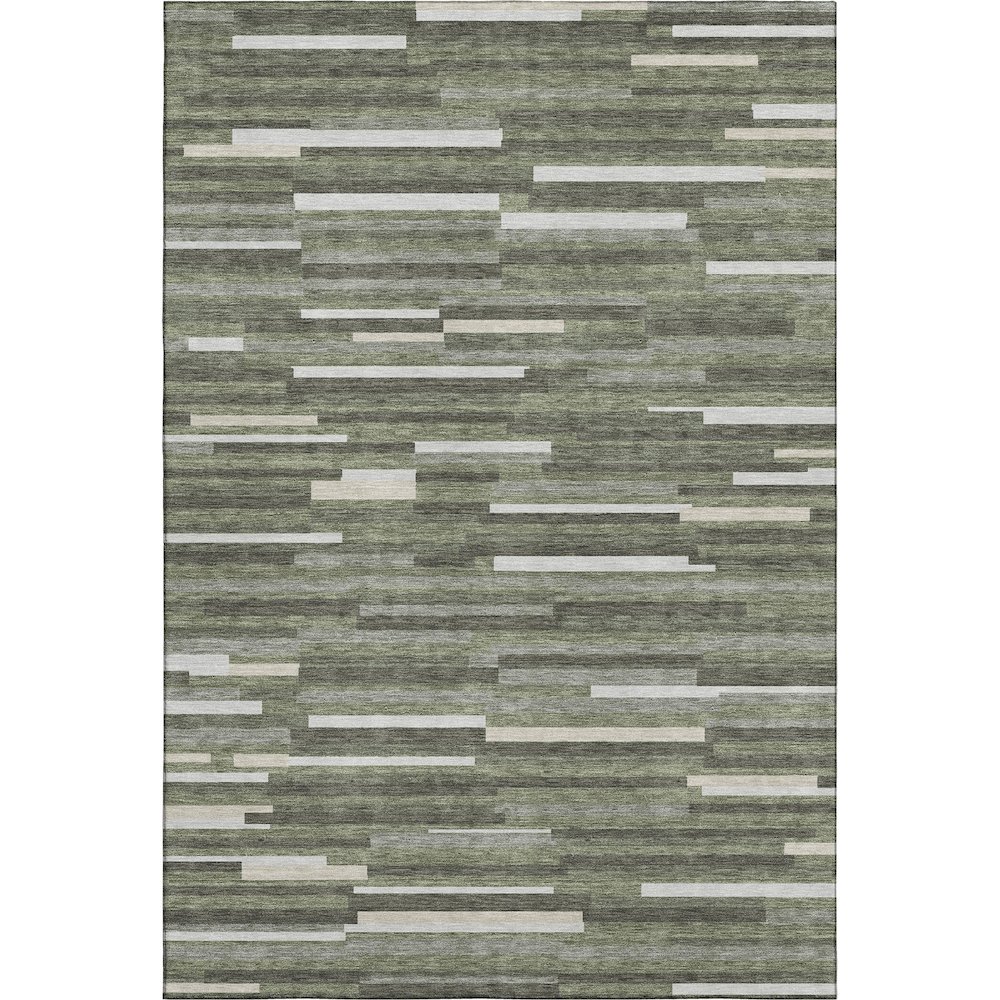 Premium Machine Washable Mayfield AMF894 Olive 10' x 14' Rug. Picture 1