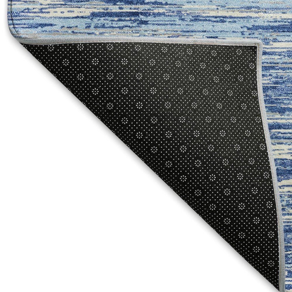 Premium Machine Washable Mayfield AMF896 Blue 8' x 8' Round Rug. Picture 2