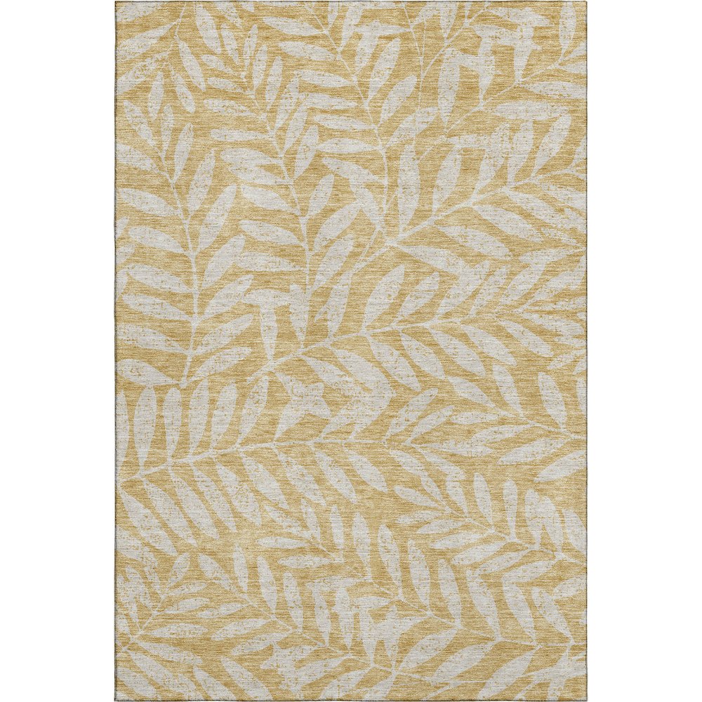 Premium Machine Washable Mayfield AMF899 Gold 10' x 14' Rug. Picture 1