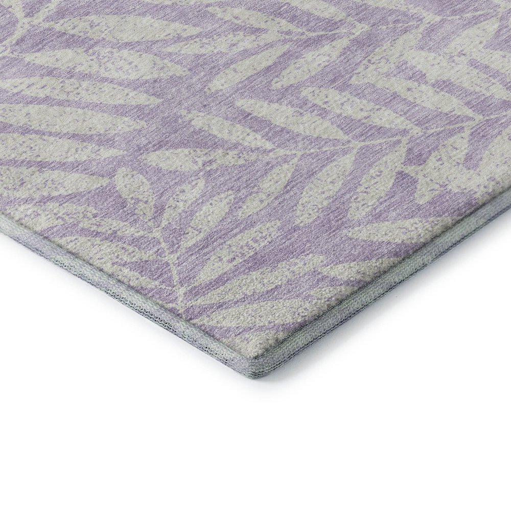 Premium Machine Washable Mayfield AMF899 Lavender 8' x 8' Round Rug. Picture 3