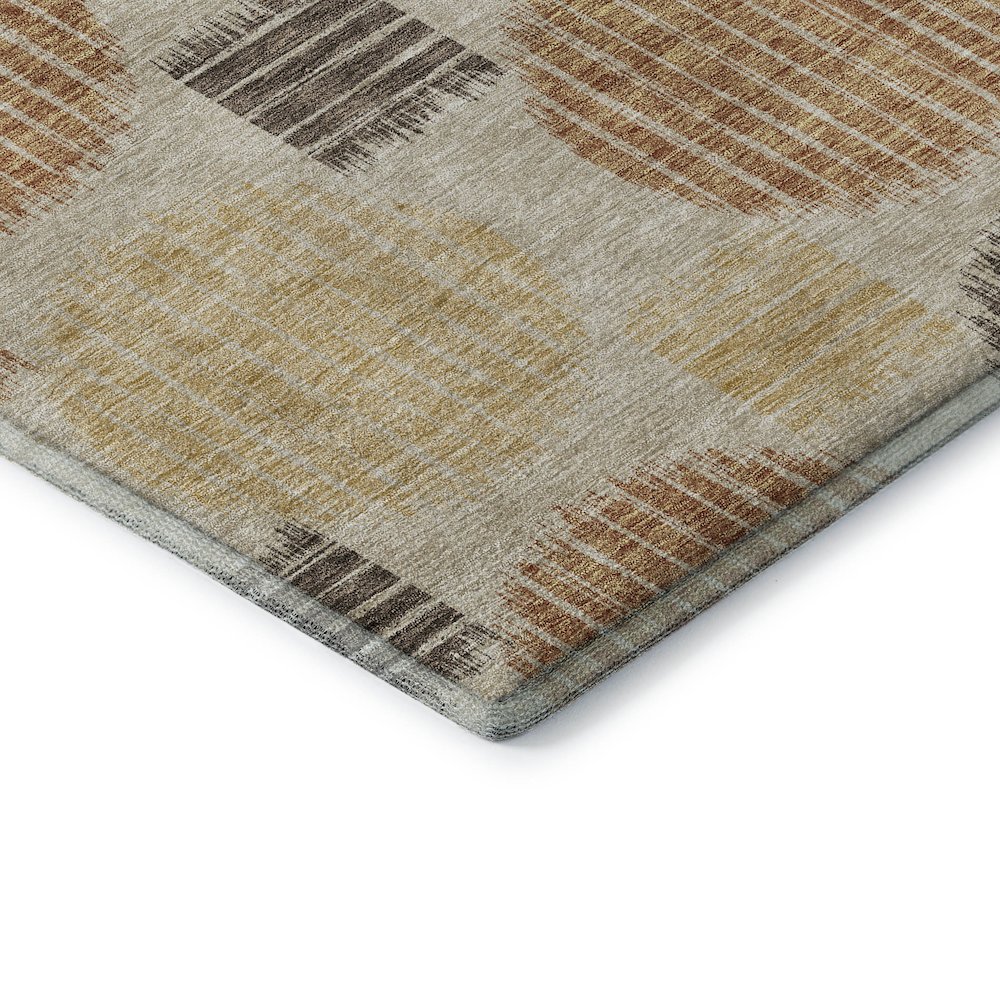 Premium Machine Washable Mayfield AMF900 Tan 8' x 8' Round Rug. Picture 3