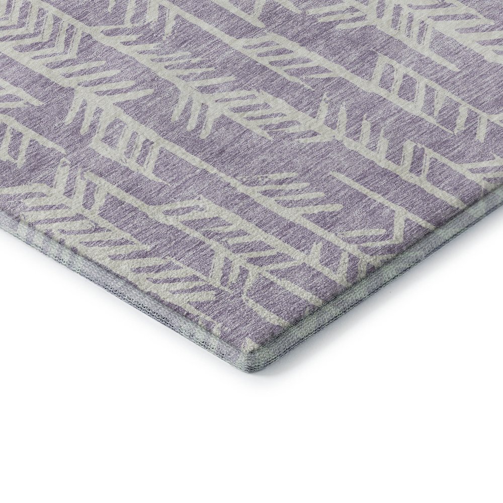 Premium Machine Washable Mayfield AMF906 Lavender 8' x 8' Round Rug. Picture 3