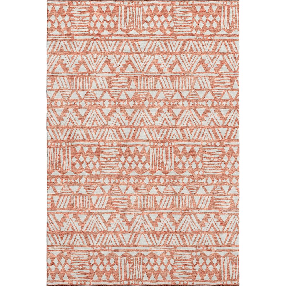 Premium Machine Washable Mayfield AMF907 Coral 10' x 14' Rug. Picture 1