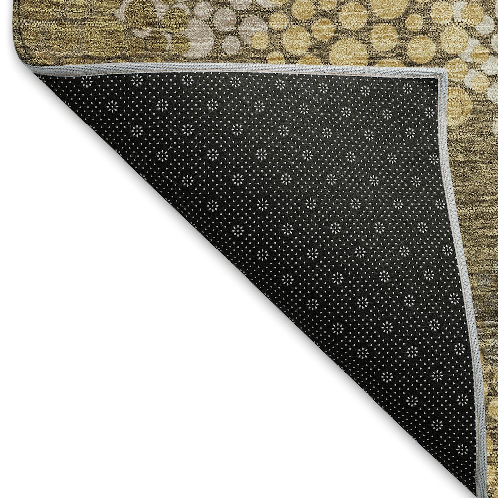 Premium Machine Washable Mayfield AMF908 Brown 8' x 8' Round Rug. Picture 2