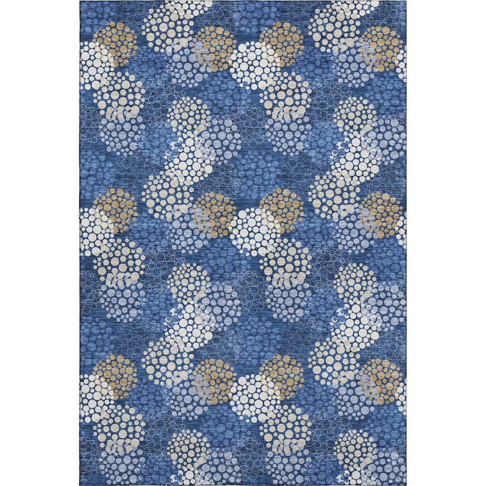 Premium Machine Washable Mayfield AMF908 Navy 10' x 14' Rug. Picture 1