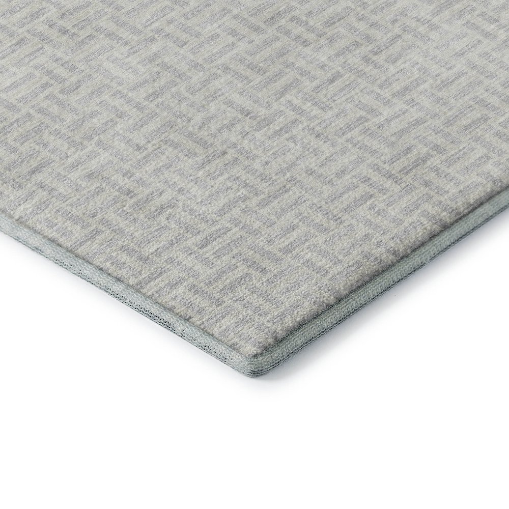 Premium Machine Washable Mayfield AMF911 Silver 8' x 8' Round Rug. Picture 3
