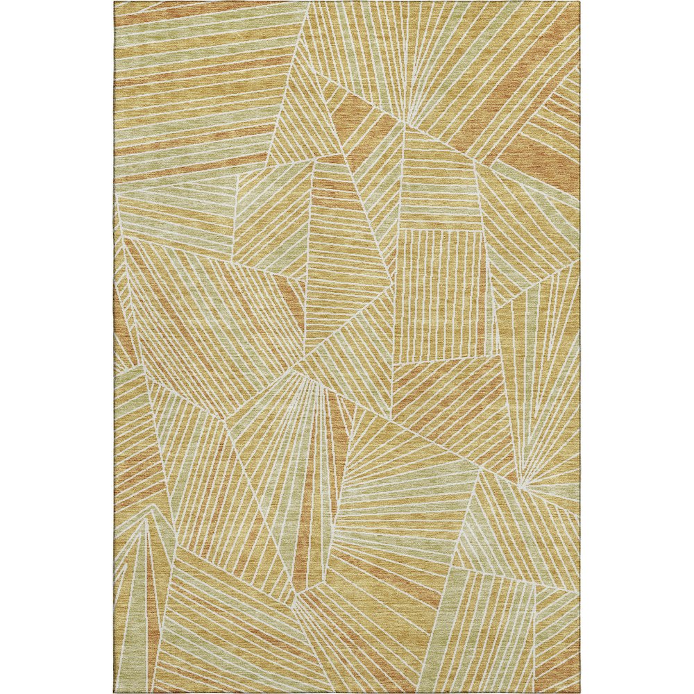 Premium Machine Washable Mayfield AMF915 Gold 10' x 14' Rug. Picture 1