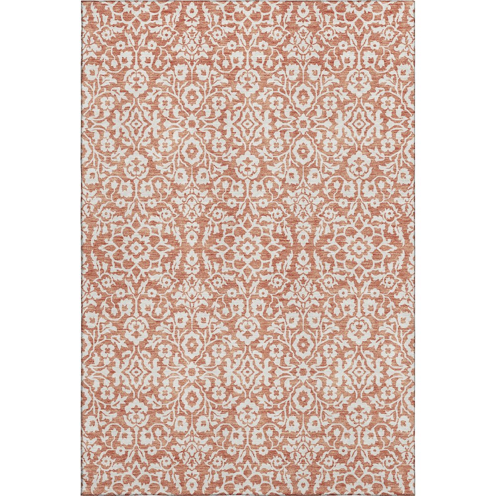 Premium Machine Washable Mayfield AMF920 Coral 10' x 14' Rug. Picture 1
