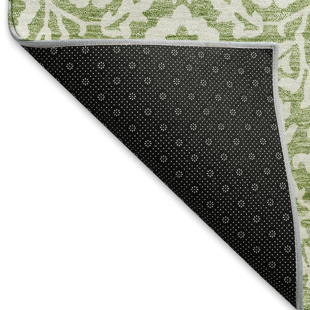 Premium Machine Washable Mayfield AMF920 Green 8' x 8' Round Rug. Picture 2