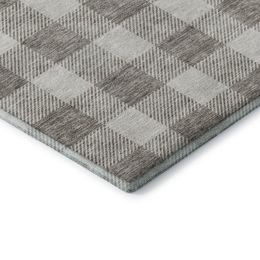 Premium Machine Washable Mayfield AMF923 Taupe 8' x 8' Round Rug. Picture 3