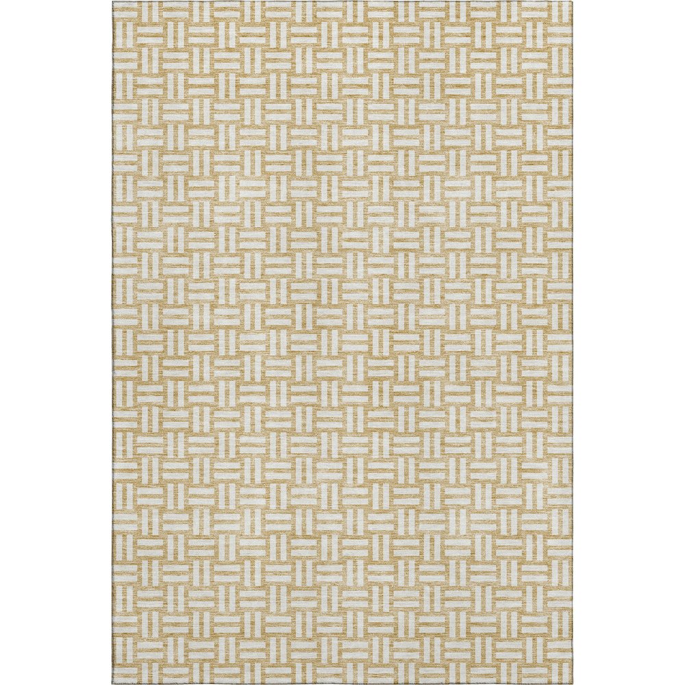 Premium Machine Washable Mayfield AMF925 Gold 10' x 14' Rug. Picture 1