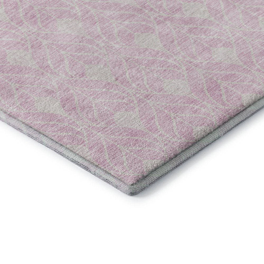 Premium Machine Washable Mayfield AMF927 Pink 8' x 8' Round Rug. Picture 3