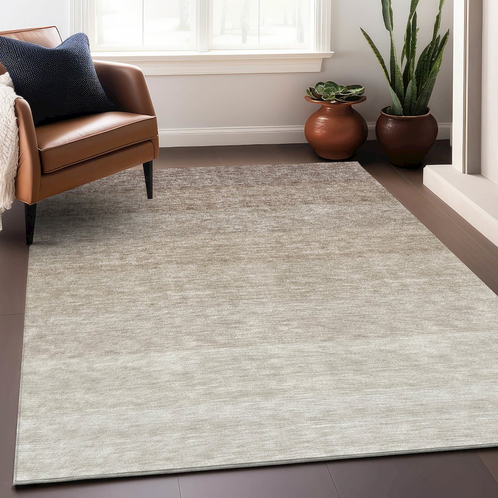 Premium Machine Washable Mayfield AMF928 Beige 10' x 14' Rug. Picture 5