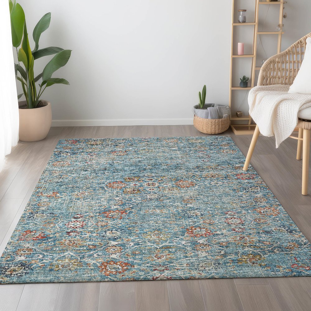 Premium Machine Washable Mayfield  Multi 10' x 14' Rug. Picture 5