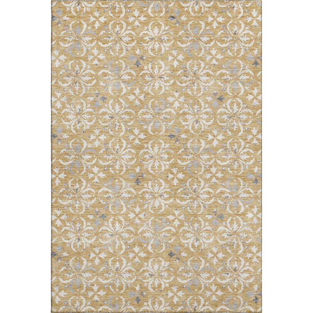Premium Machine Washable Mayfield AMF930 Gold 10' x 14' Rug. Picture 1