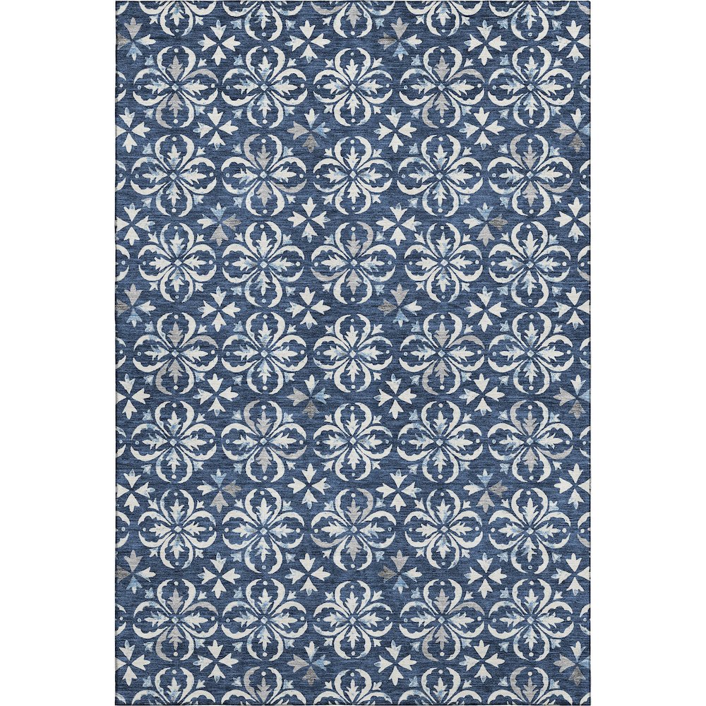 Premium Machine Washable Mayfield AMF930 Navy 10' x 14' Rug. Picture 1
