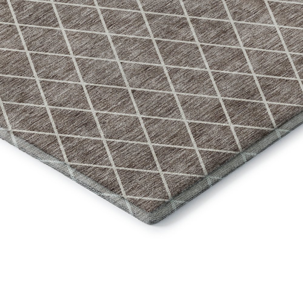 Premium Machine Washable Mayfield AMF932 Taupe 8' x 8' Round Rug. Picture 3