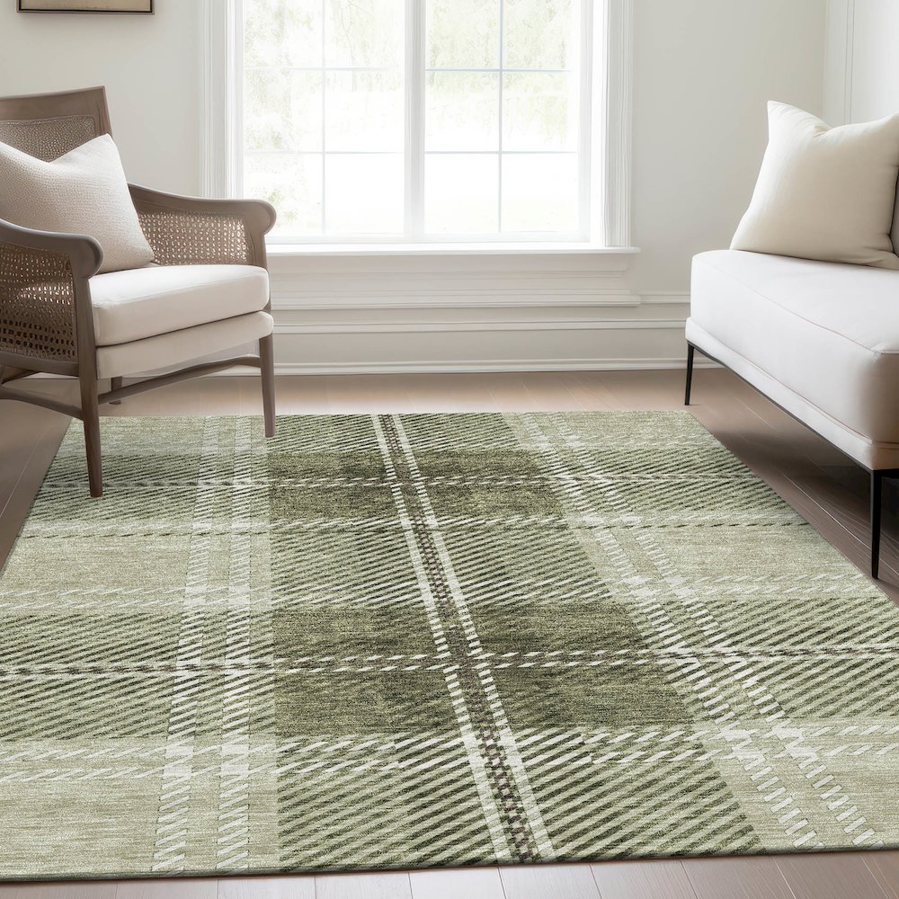Premium Machine Washable Mayfield AMF935 Aloe 10' x 14' Rug. Picture 6