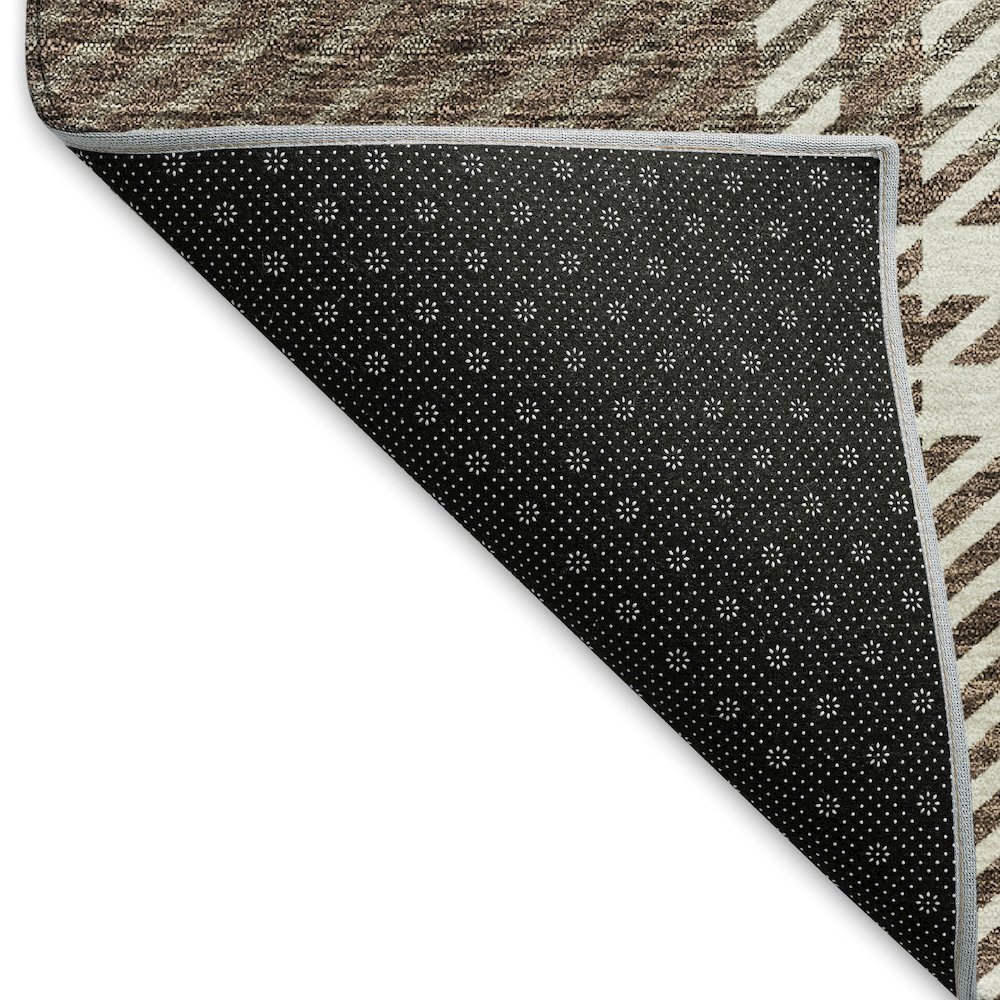 Premium Machine Washable Mayfield AMF935 Brown 8' x 8' Round Rug. Picture 2