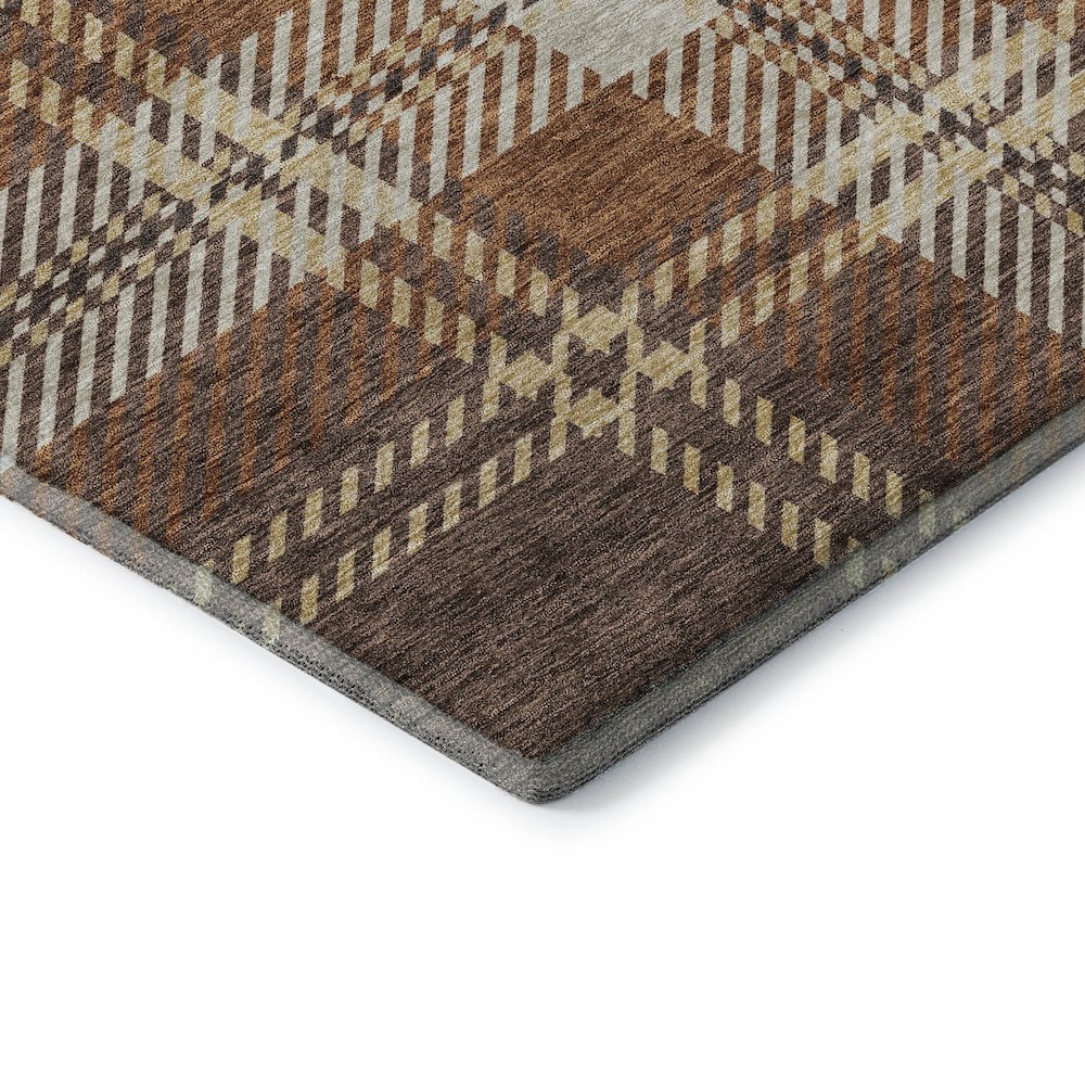 Premium Machine Washable Mayfield AMF935 Chocolate 8' x 8' Round Rug. Picture 3