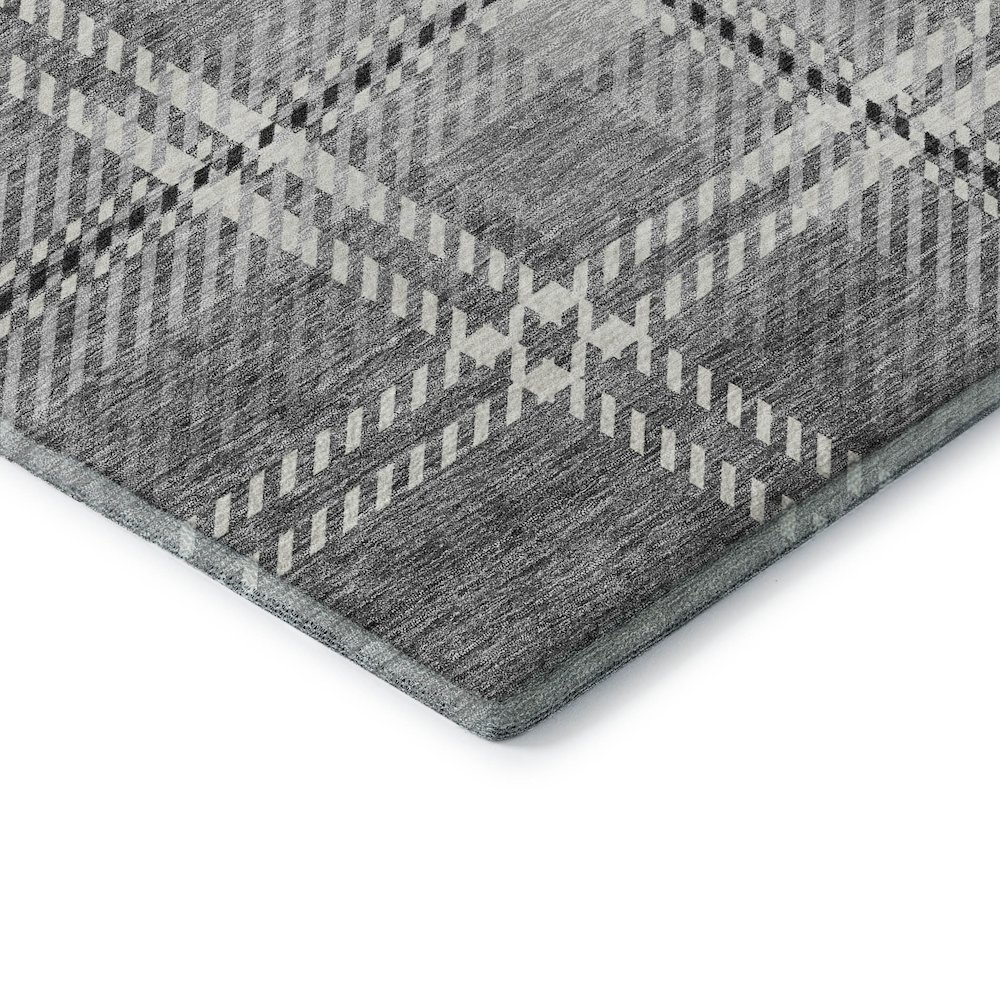 Premium Machine Washable Mayfield AMF935 Gray 8' x 8' Round Rug. Picture 3