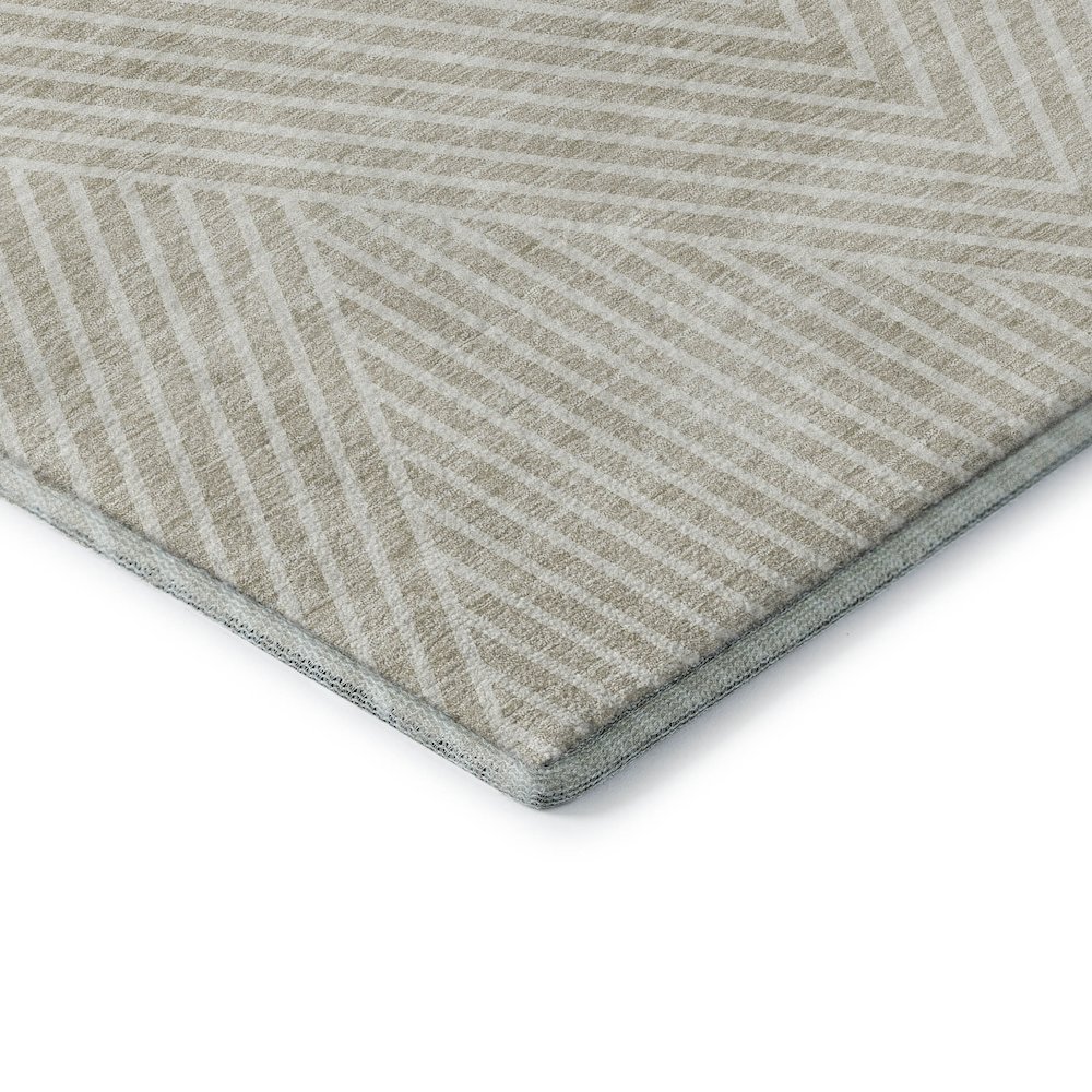 Premium Machine Washable Mayfield AMF937 Beige 8' x 8' Round Rug. Picture 3