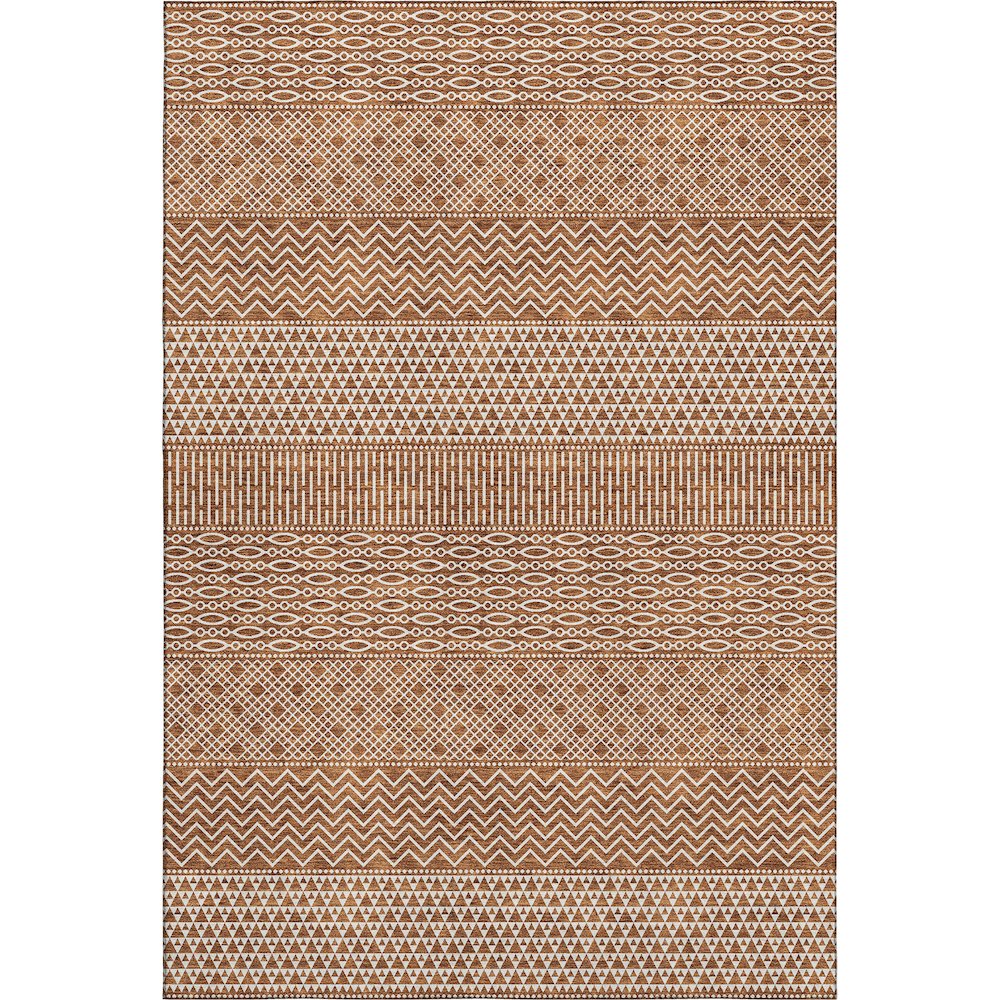 Premium Machine Washable Mayfield AMF939 Paprika 10' x 14' Rug. Picture 1
