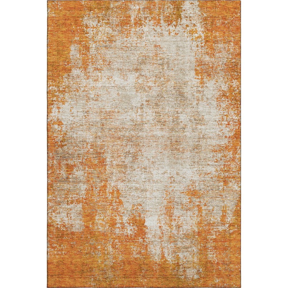 Premium Machine Washable Mayfield AMF940 Orange 10' x 14' Rug. Picture 1
