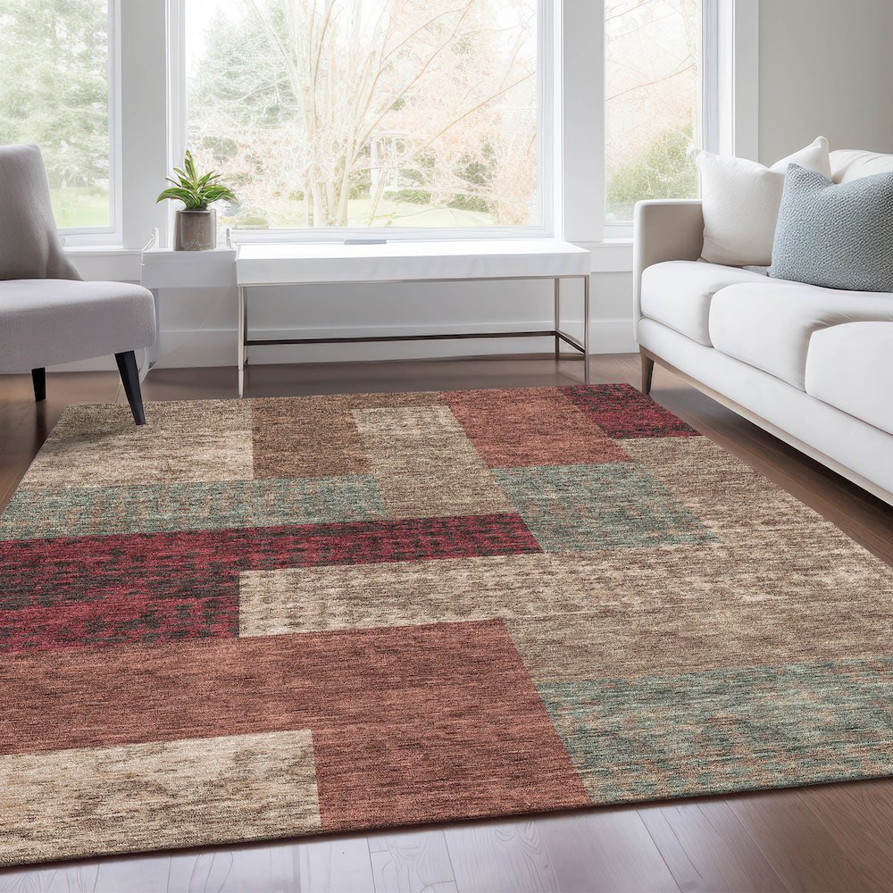 Premium Machine Washable Mayfield AMF941 Mocha 10' x 14' Rug. Picture 6