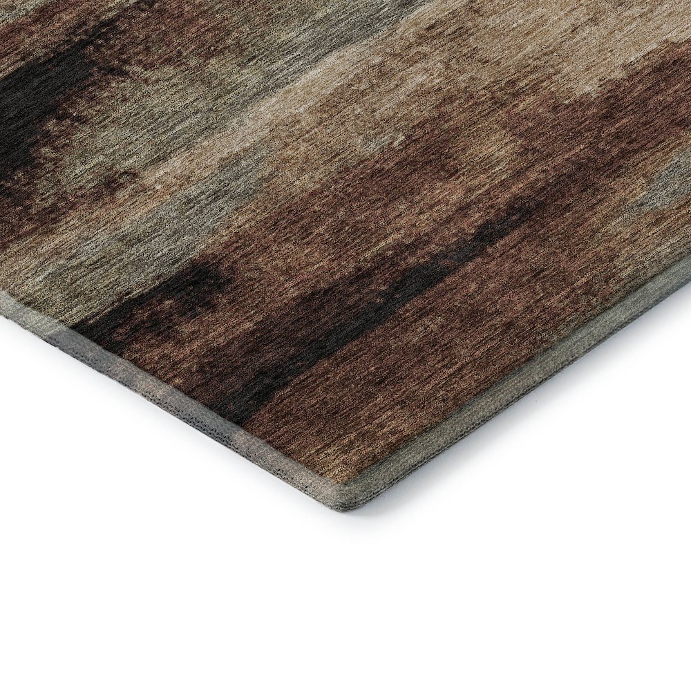 Premium Machine Washable Mayfield AMF942 Mocha 8' x 8' Round Rug. Picture 3