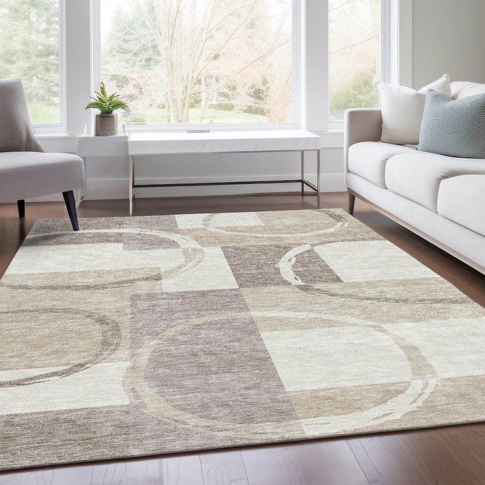 Premium Machine Washable Mayfield AMF943 Ivory 10' x 14' Rug. Picture 6
