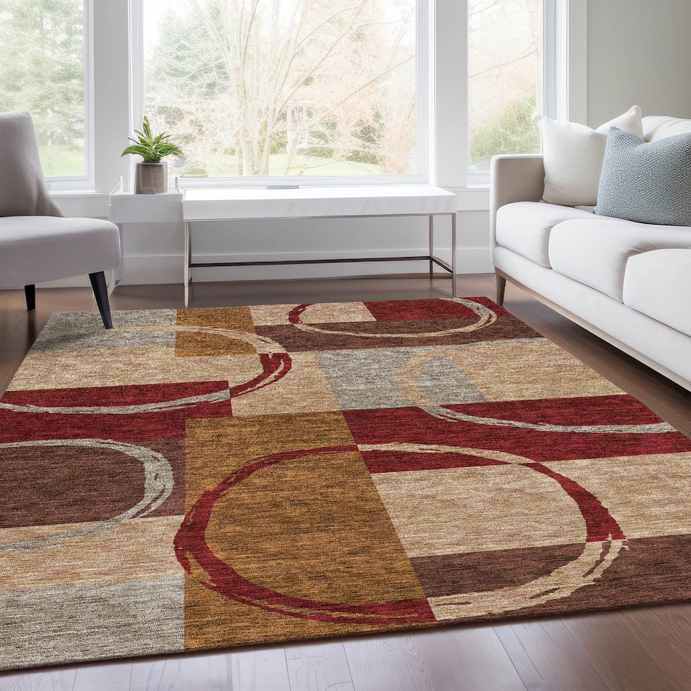 Premium Machine Washable Mayfield AMF943 Wheat 10' x 14' Rug. Picture 6