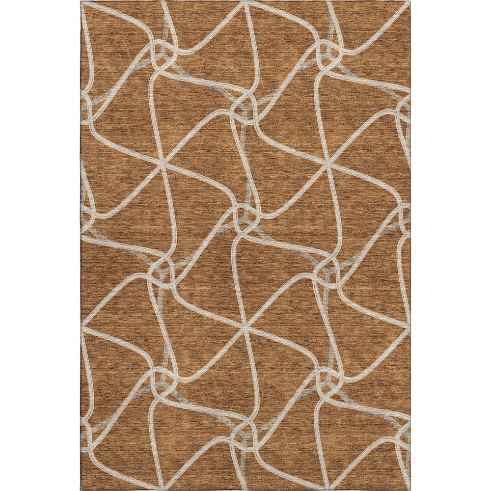 Premium Machine Washable Mayfield AMF948 Paprika 10' x 14' Rug. Picture 1