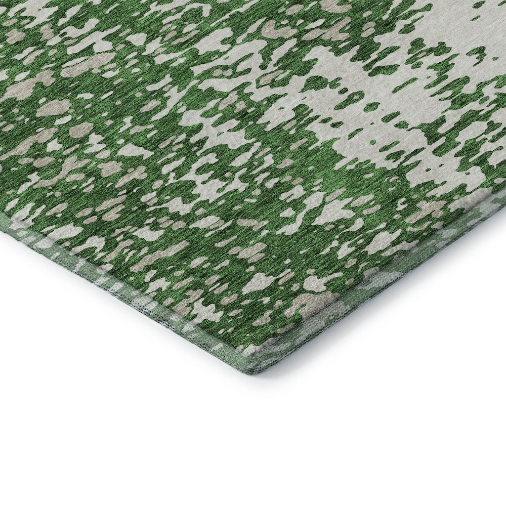 Premium Machine Washable Mayfield AMF949 Emerald 8' x 8' Round Rug. Picture 3