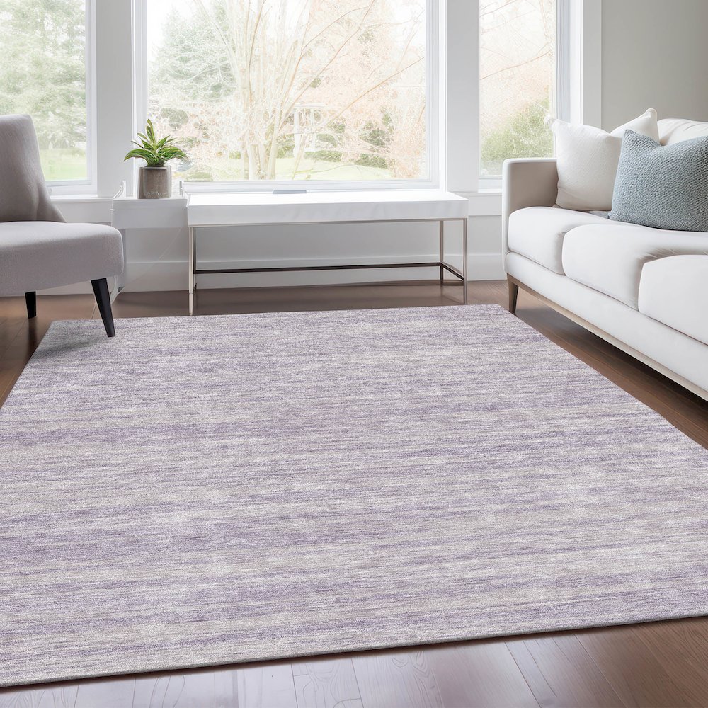 Premium Machine Washable Mayfield AMF951 Lavender 10' x 14' Rug. Picture 6