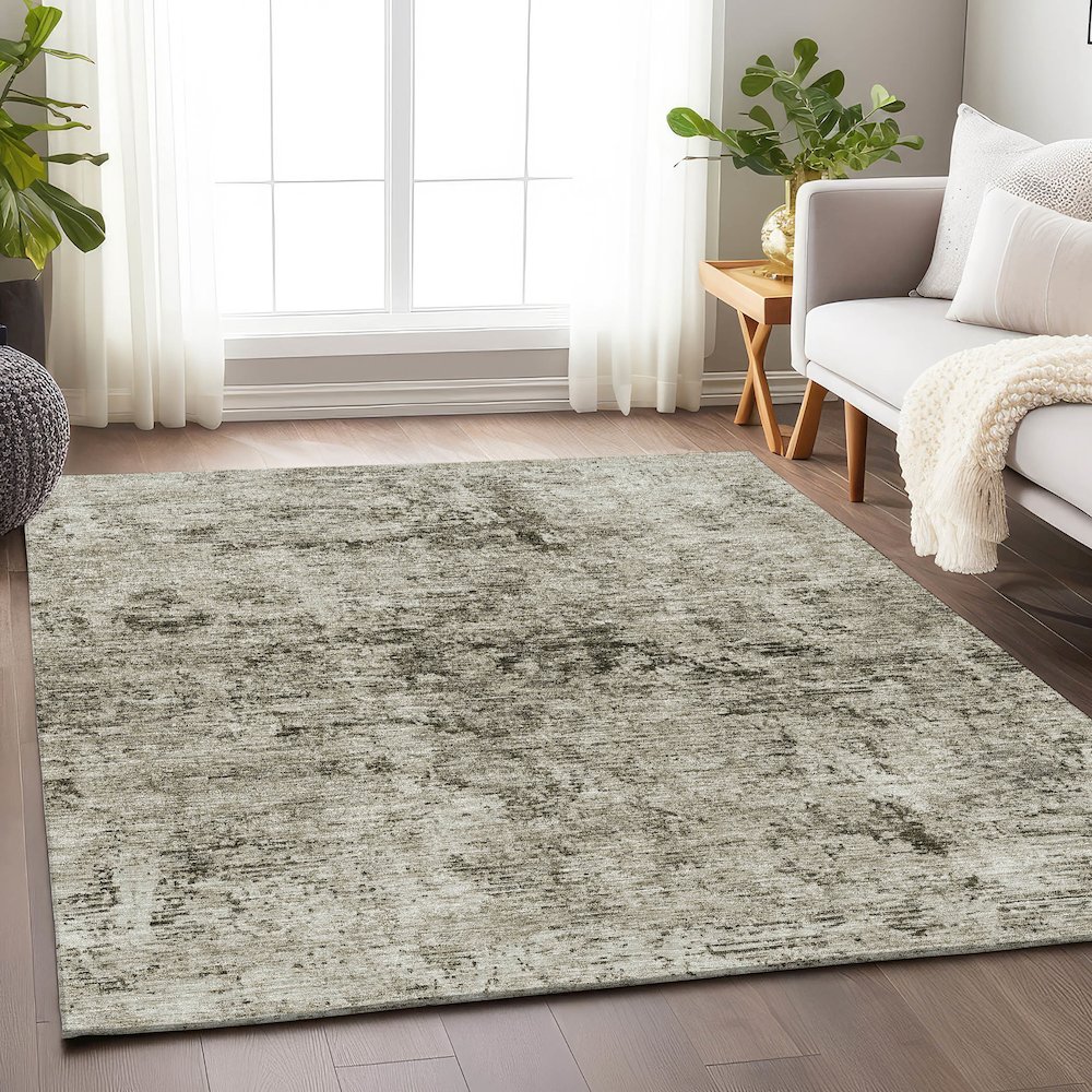 Premium Machine Washable Mayfield AMF953 Beige 10' x 14' Rug. Picture 5