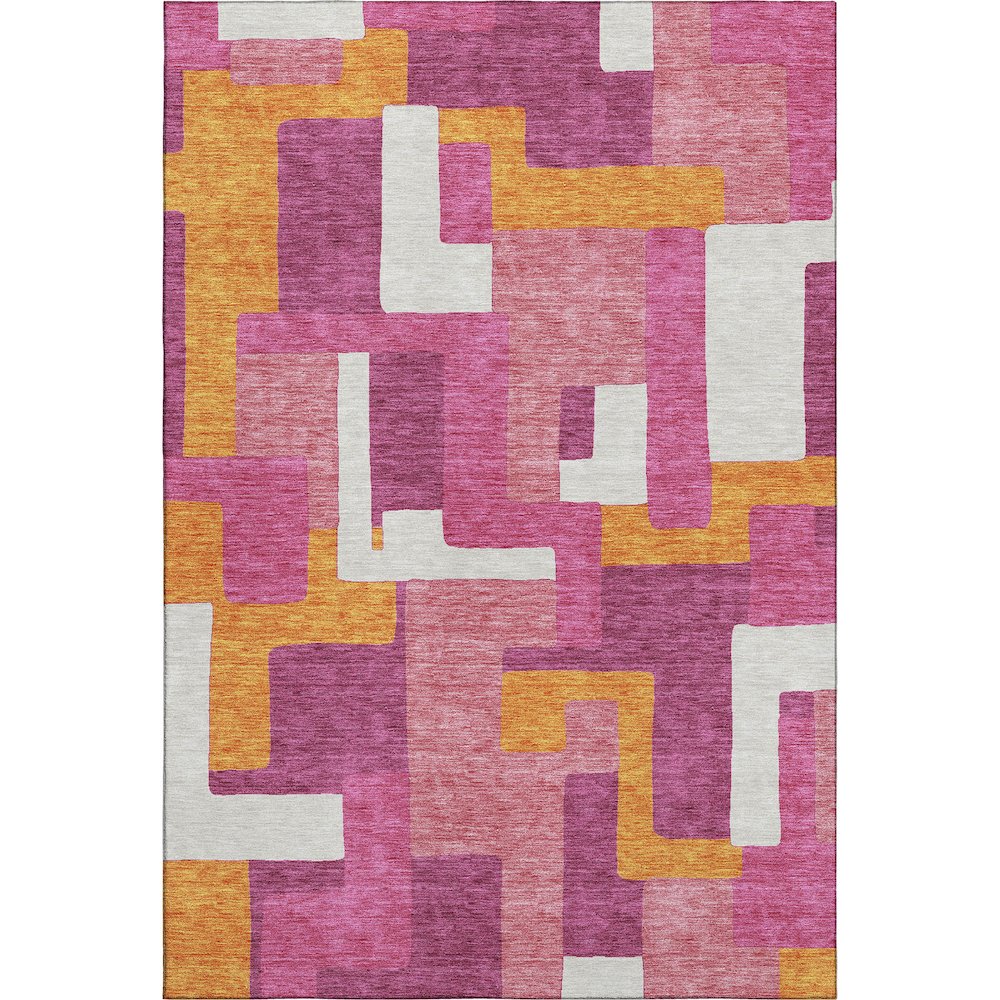 Premium Machine Washable Mayfield AMF955 Pink 10' x 14' Rug. Picture 1