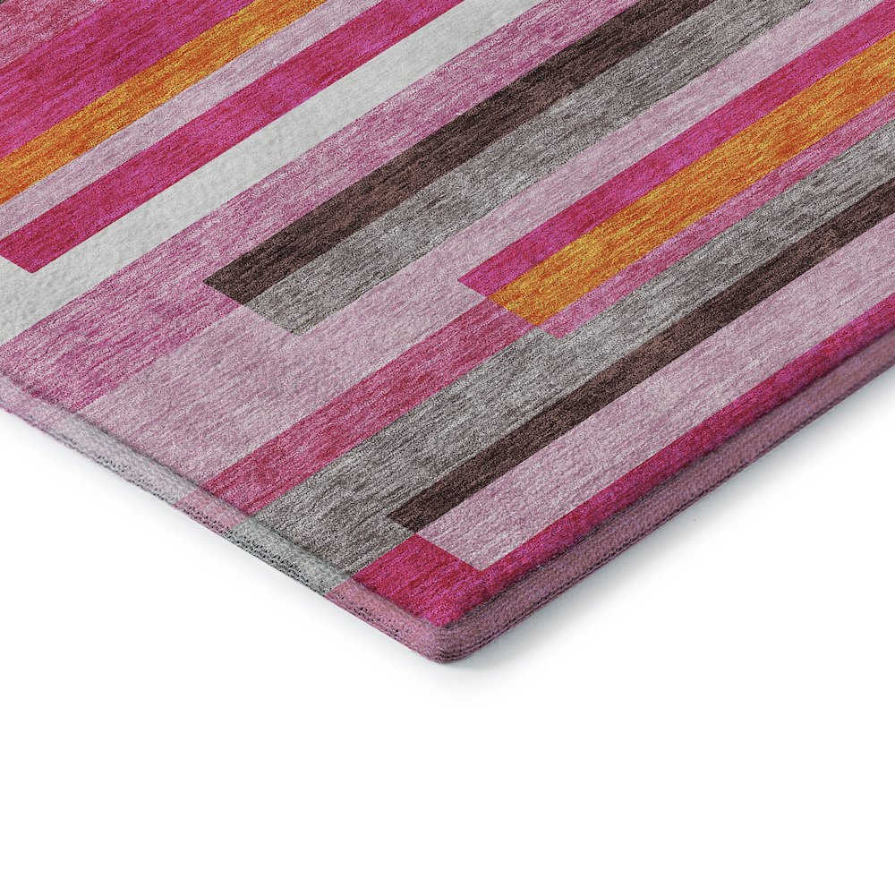 Premium Machine Washable Mayfield AMF956 Blush 8' x 8' Round Rug. Picture 3