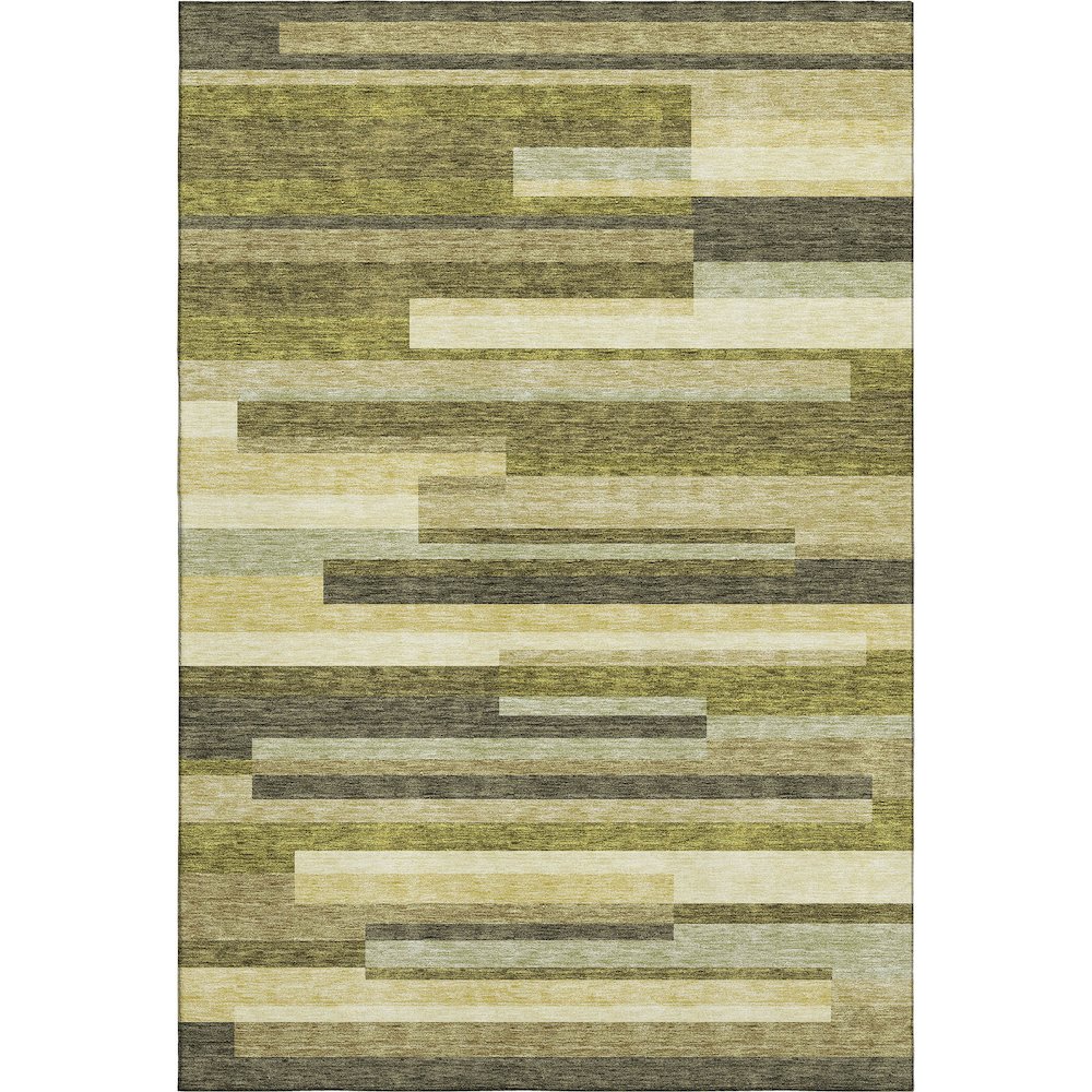Premium Machine Washable Mayfield AMF956 Olive 10' x 14' Rug. Picture 1