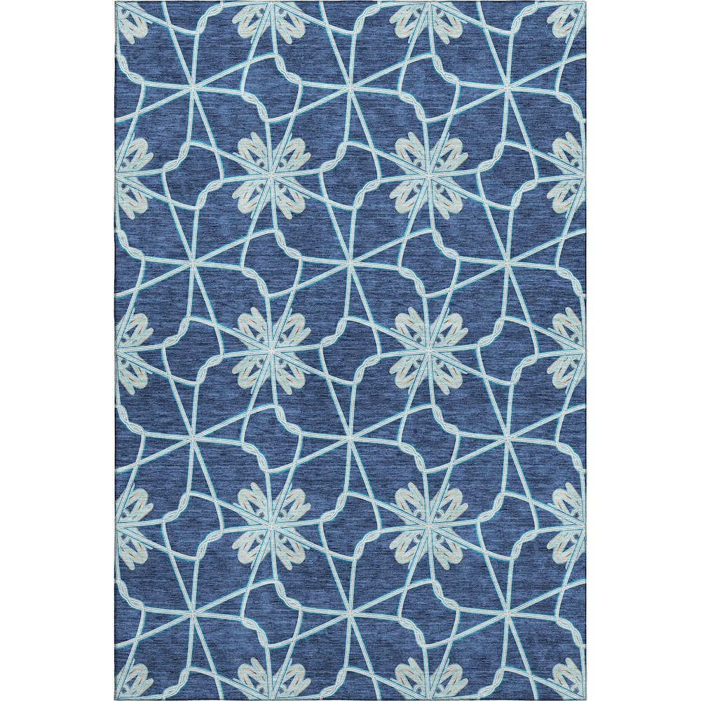 Premium Machine Washable Mayfield AMF958 Navy 10' x 14' Rug. Picture 1