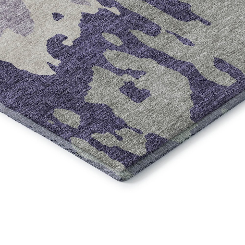 Premium Machine Washable Mayfield AMF961 Purple 8' x 8' Round Rug. Picture 3