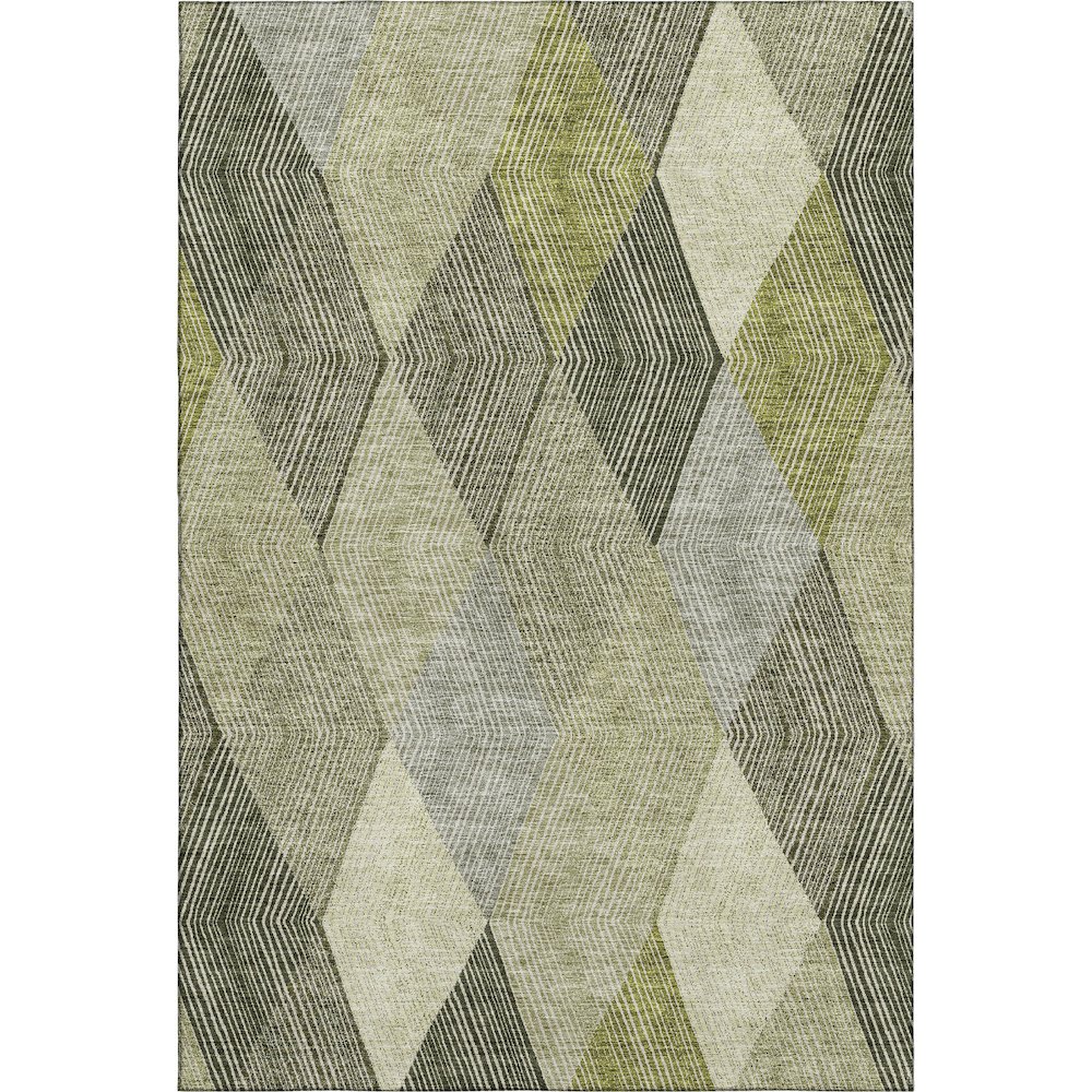 Premium Machine Washable Mayfield AMF962 Olive 10' x 14' Rug. Picture 1