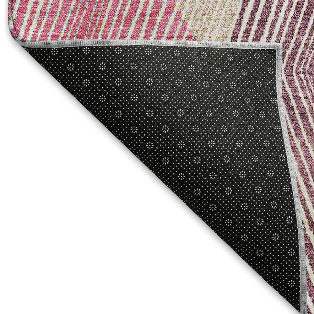Premium Machine Washable Mayfield AMF962 Pink 8' x 8' Round Rug. Picture 2