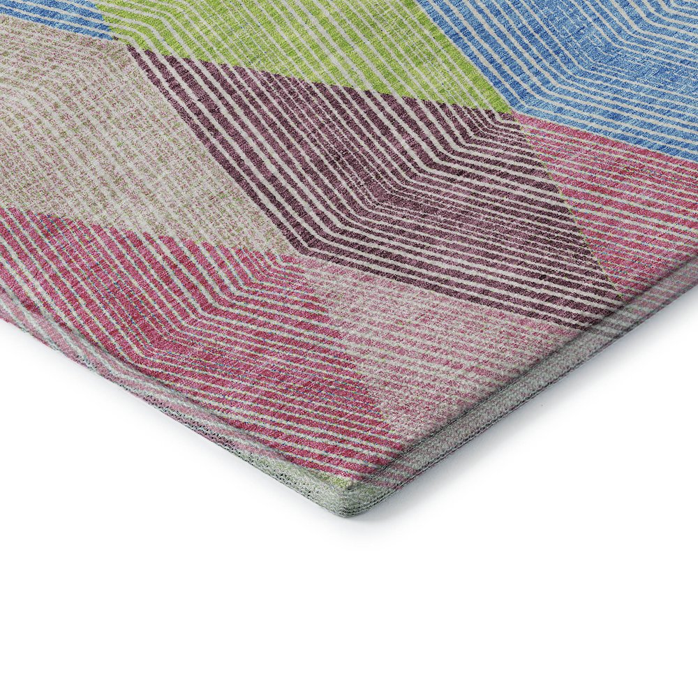 Premium Machine Washable Mayfield AMF962 Pink 8' x 8' Round Rug. Picture 3