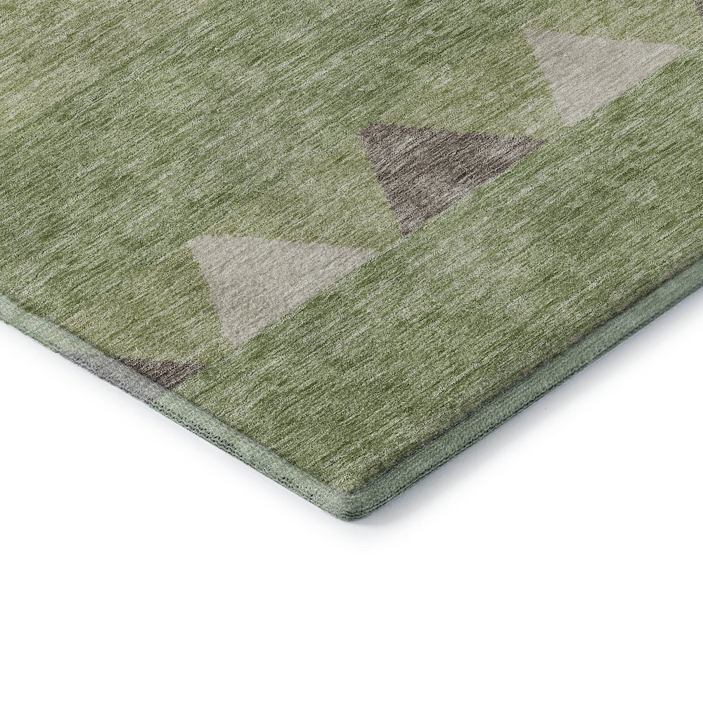 Premium Machine Washable Mayfield AMF965 Green 8' x 8' Round Rug. Picture 3