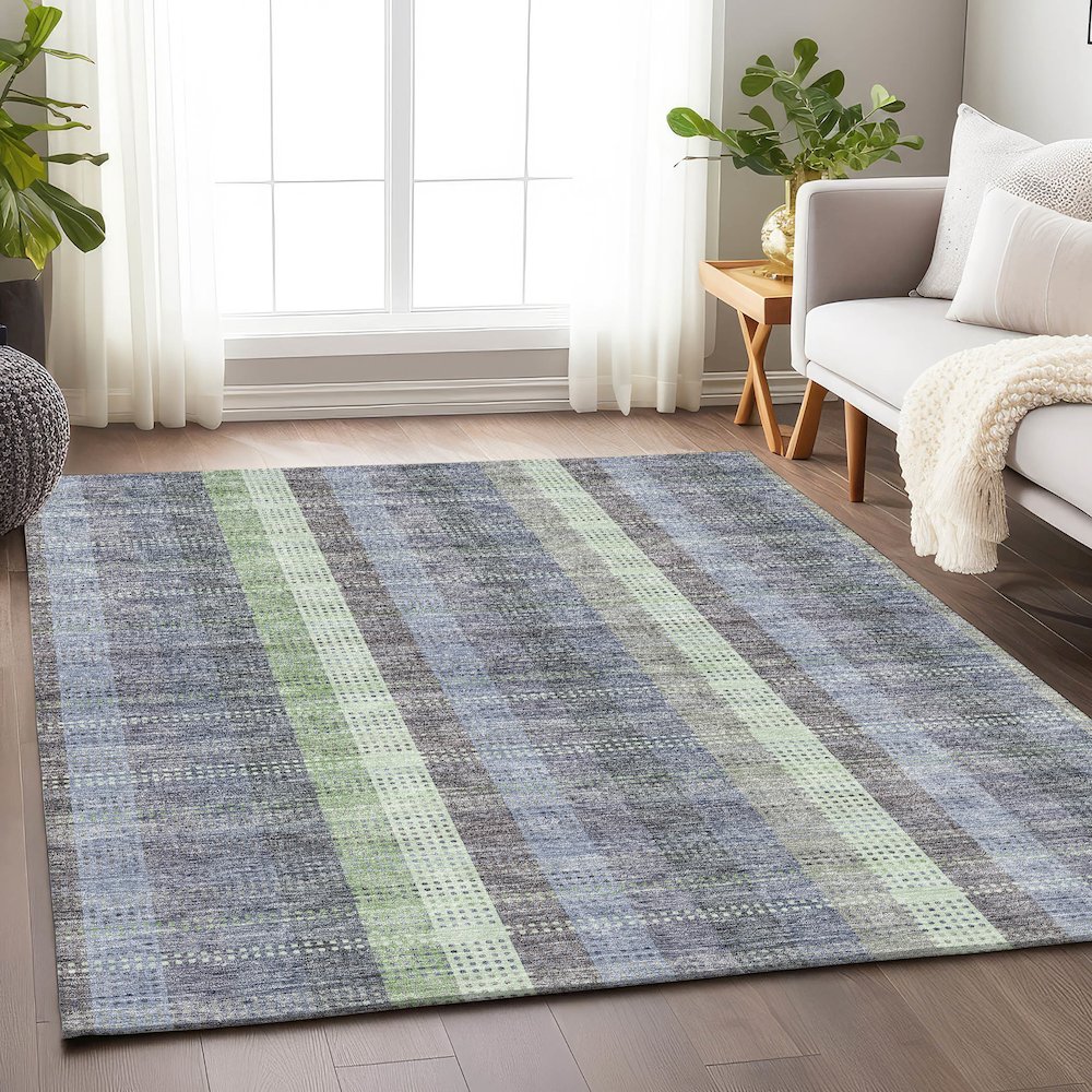 Premium Machine Washable Mayfield AMF966 Pewter 10' x 14' Rug. Picture 5