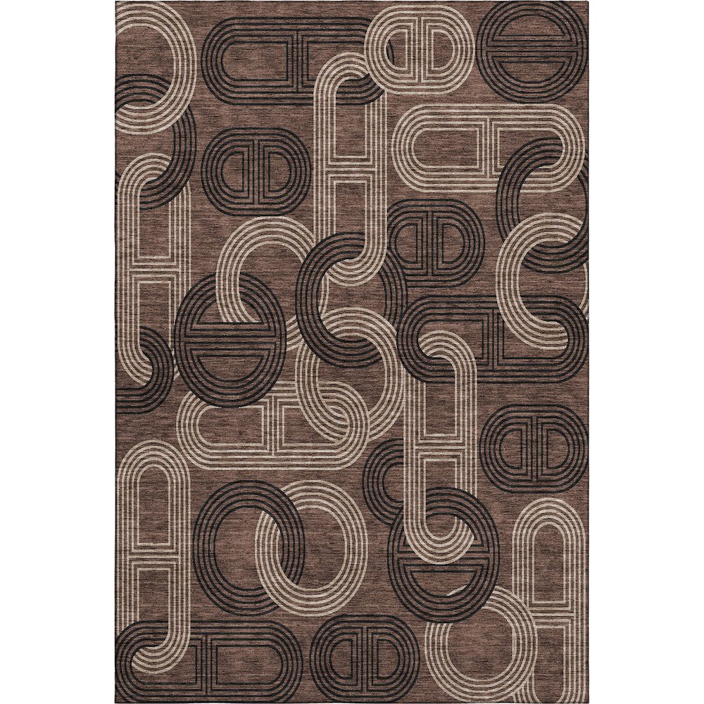 Premium Machine Washable Mayfield AMF967 Chocolate 10' x 14' Rug. Picture 1