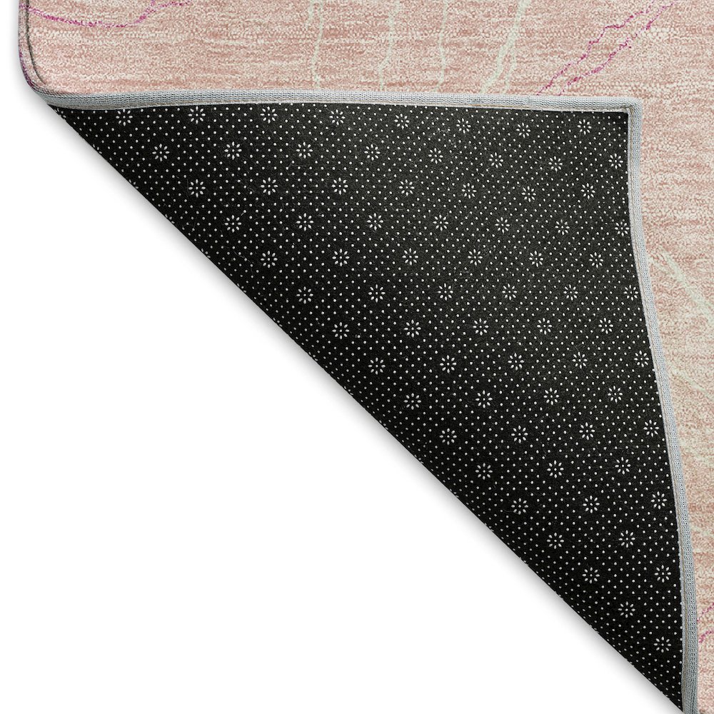 Premium Machine Washable Mayfield AMF968 Pink 8' x 8' Round Rug. Picture 2