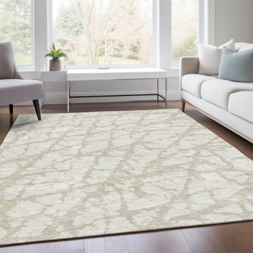 Premium Machine Washable Mayfield AMF972 Ivory 10' x 14' Rug. Picture 6